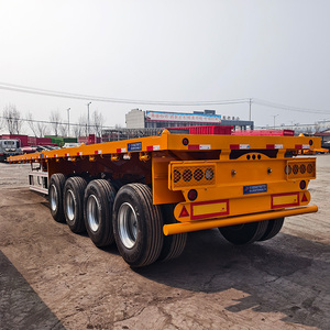 Semirremolque de Plataforma Plana de Alta Calidad, 4 Ejes, 40-60 Toneladas de Carga Útil, Transportador de Contenedores, Suministro de Fábrica China - Product Image 1