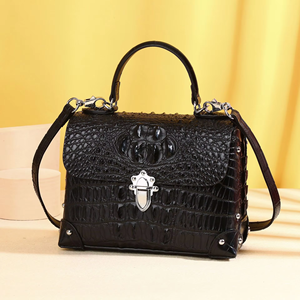 Sacs à main de créateurs de marques célèbres, sacs de luxe pour femme, sac croisé, texture crocodile, décoration poisson, style <span class=keywords><strong>rivet</strong></span>, élégant - Product Image 2