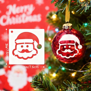 子供のメイクやボディアートのための再利用可能なアクリルクリスマススノーフレーク描画テンプレート - Product Image 3