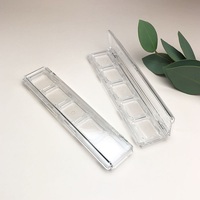 Palette à paupières vide transparente 5 couleurs Boîte d'emballage pour fards à paupières en plastique PS Conteneur de maquillage Marque privée