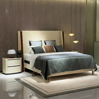 Luxuriöse Hotel- und Villa-Schlafzimmermöbel Moderne Designs Soft-Be-Set Diamant-Gestepptes Muster Doppelbett Kingsize