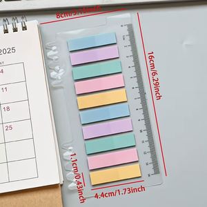 200 Hojas de Etiquetas Adhesivas Transparentes de PET, Resistentes al Agua, de Colores Brillantes, Escribibles, para Marcar Páginas, Blocs de Notas para Libros - Product Image 2