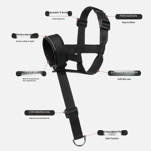Accesorios para mascotas Doe, recién llegado, venta al por mayor, arnés ajustable para cabeza de perro, bozal de líder suave antitirón para entrenamiento y caminar - Product Image 5