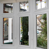 Fenêtre à battant en PVC moderne personnalisée, cadre étroit horizontal, double vitrage trempé, rupture de pont thermique pour maison, villa, insonorisation