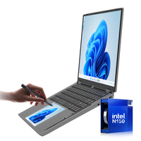 Laptop Bisnis Intel Baru Harga Super Murah, Layar Ganda 15,6 inci + 7 inci, Windows 11 Pro, SSD, Layar Sentuh IPS