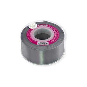 ริบบิ้นผ้าซาติน ILAN ขนาด 3.8 ซม. x 25 หลา สีเทาเดนิม สำหรับงานประดิษฐ์และตกแต่ง - Product Image 1