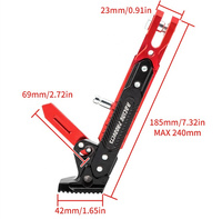Nouveau support latéral de stationnement réglable en alliage d'aluminium modifié pour moto, béquille latérale CNC pour moto