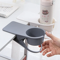 Support de Rangement Pliable Moderne pour Tasses et Boissons de Bureau en ABS – Clip de Table pour Café et Eau