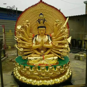 รูปปั้นพระพุทธทองเหลืองทองสั<span class=keywords><strong>ม</strong></span>ฤทธิ์สำหรับสวนรูปปั้นพระพุทธเจ้าสำหรับตกแต่งทางศาสนาในร่<span class=keywords><strong>ม</strong></span>ขนาดใหญ่ - Product Image 4