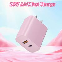 Prise murale universelle Usb c 40w Bloc de charge rapide Adaptateur secteur PD QC 2 ports Multiport Brick Type c Box Chargeur de voyage