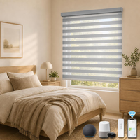 Stores zébrés électriques jour et nuit, plusieurs choix de tissus, combinaison imperméable et ignifuge pour chambre principale, hôtel, villa