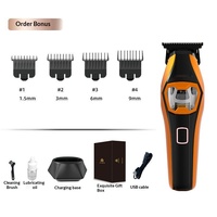 Cortadora de Pelo Impermeable de Bajo Ruido 8000-13000 RPM de Larga Duración para Corte Rápido de Cabello, Kit de Afeitadora con Base de Carga
