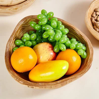 Moderne houten fruitschaal, dienblad voor huishoudelijk gebruik, houten dienblad voor snacks, fruit, gebak, luxe premium houten serveerschaal voor feestjes
