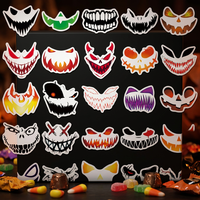 50 Autocollants Muraux de Noël en PVC Adhésifs Découpés Brillants Laminés Personnalisés Style Dessin Animé Alien Mignons pour Décorations