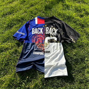 Maillot de football respirant 100 % polyester 2026 2 étoiles Back2Back, personnalisable avec nom et numéro <span class=keywords><strong>PSG</strong></span>, j'aime la Tour Eiffel de Paris - Product Image 2