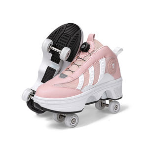 ZHOYA Nuevo Stock <span class=keywords><strong>Patines</strong></span> de <span class=keywords><strong>Ruedas</strong></span> para Niños con Malla y Frenos en las Cuatro <span class=keywords><strong>Ruedas</strong></span>, <span class=keywords><strong>Patines</strong></span> Deformables, <span class=keywords><strong>Patines</strong></span> de Hielo, Zapatos Deportivos para Exteriores - Product Image 1