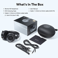 Casque ouvert OneOdio Monitor 80 - Casque studio filaire supra-auriculaire pour studio professionnel