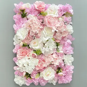 Flor artificial para parede de casamento, flores artificiais europeias para decoração de backdrop