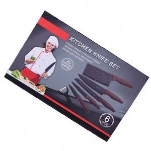Juego de Cuchillos de Acero Inoxidable de 6 Piezas con Revestimiento Antiadherente y Pelador, Oferta Especial, Accesorios para el Hogar y la Cocina - Product Image 6