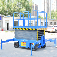 Ucuz Fiyatlı Yarı Otomatik Hidrolik Makaslı Platform 500kg 8m Mobil Havadan Çalışma Platformu