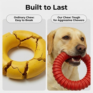 Custom Natural Rubber <b>Ring</b> Toy Design for Healthy Chewing Habit Supports Instincts During Playtime for Dogs <b>Cats</b> Play - Product Image 4