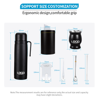 Ensemble de tasses Yerba Mate personnalisées d'Argentine Conteneur thermos de 1000ml Gourde en acier inoxydable de 250ml Kits de paille Bombilla Voyage moderne