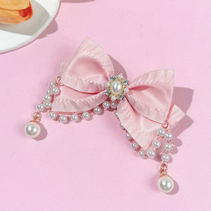 SASAACC Version coréenne perle gland arc pince à cheveux, carte de cheveux élégante de Style <span class=keywords><strong>cour</strong></span> française adolescente, accessoire de cheveux doux - Product Image 4