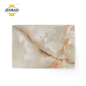 Jinbao 15 mm Độ dày nhựa PVC Hội Đồng Quản trị Bọt Tường Bảng điều khiển 25mm 3D in ấn PVC tấm đá cẩm thạch trang trí nội thất PVC Bảng điều khiển tường