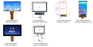 Pantalla LCD de 7 pulgadas 800×480 de amplio rango de temperatura TTL -30 ° De la C a la 80 ° Pantalla LCD TFT C - Product Image 4
