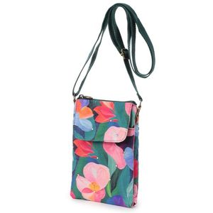 Sac bandoulière pour téléphone portable en polyester, mini sac à bandoulière à imprimé floral et cœur avec sangle réglable pour femme - Product Image 2