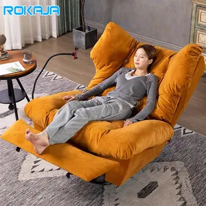 Nouveau design de fauteuil inclinable électrique nuage moderne canapé simple en tissu mobilier de salon chambre à coucher chaise de loisirs avec support pour téléphone portable