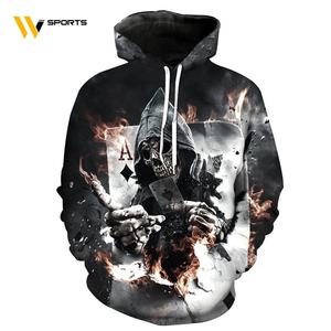 Sudadera con capucha de punto antiarrugas de invierno de talla grande sublimada con diseño de impresión 3D personalizado - Product Image 1