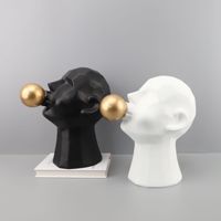 Statues de personnage à bulles créatives en résine européenne pour la décoration intérieure Ornement de poupée mignon personnalisé pour bar café