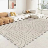 Tapis de Luxe Style Simple, Moquettes de Salon Douces Antidérapantes, Décoration d'Intérieur Luxueuse, Tapis Personnalisé