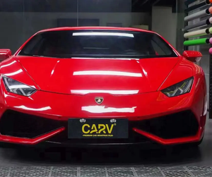 PET Car Packaging Carmine Vinyl Gloss High Bright Red Car PVC Película de cubierta de embalaje que cambia de color - Product Image 2
