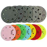 LITTLE ANT Disques de polissage diamantés à séchage rapide, multi-trous, poreux, 150 mm (6 pouces), ensemble pour le meulage des bords du granit et du marbre