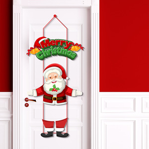 2025 joyeux noël bannière <span class=keywords><strong>Garage</strong></span> porche décor bonhomme de neige porte tenture murale signes père noël ornement maison vacances fête fournitures - Product Image 3