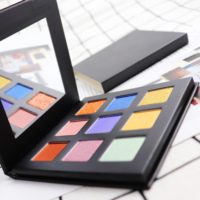 Palette de fards à paupières haute qualité, 9 couleurs, maquillage pigmentés avec paillettes