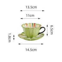 Wholesale Flower Shaped Hand-painted Ceramic Dinnerware Unique Floral Plate Set for Wedding Gift Factory Direct