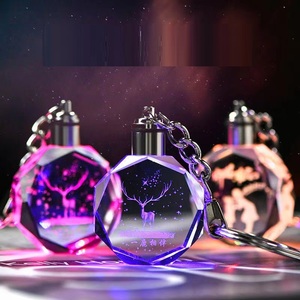 Honor of Crystal High Quality Key Chain Carved Inside Key Chain Crystal Souvenir Wholesale