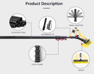 Прямая продажа с завода, система очистки окон, телескопическая опора, алюминиевое оборудование для очистки окон на солнечных батареях - Product Image 4