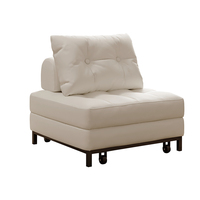 Multifunktionales Möbelstück Einzel-Schlafsofa Leder Italienisches Minimalistisches Konvertierbares Schlafsofa Klappbarer Sessel mit Schlaffunktion