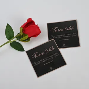 Cartón de invitación de lujo personalizado, impresión offset de 4 colores con logotipo, tarjetas de agradecimiento por saludos y mensajes de cuidado