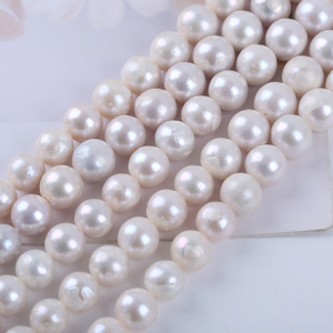 Perles d'eau douce baroques naturelles de 10-11 mm, particules blanches dispersées pour bricolage, queue Edison incluse - Product Image 2