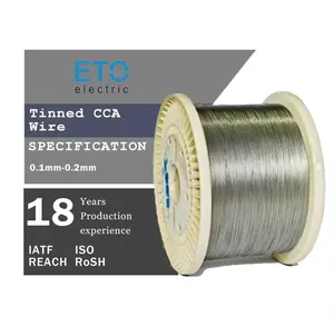 Factory direct Silver plated copper wire 8-12um thick copper layer high conductivity & solderality 0.25*0.5mm flat wire