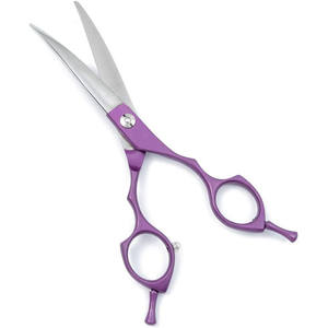 Tijeras moradas de 7 pulgadas para el cuidado de mascotas, tijeras de acero inoxidable para cortar el pelo de perros, herramientas de belleza prácticas para el cuidado de mascotas - Product Image 1