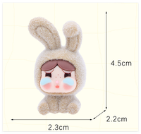 Miniature de mode en flocage coloré, figurine 3D miniature de bébé qui pleure, breloque lapin pour fille, pour enfants, jouet de sac surprise porte-bonheur