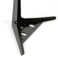 Meuble de jambe oblique conique noir pour table de meubles pliants avec pieds en métal à vis avec raccords pour pieds de meubles