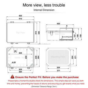 Qilipsu 410x310x180mm Điện bao vây Bảng điều khiển Hộp nối, ngoài trời IP67 NEMA 3R kín nước tủ cho thiết bị điện tử - Product Image 6