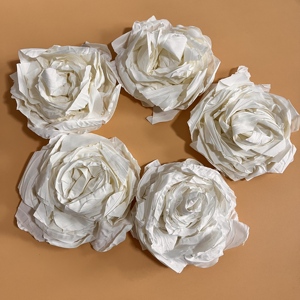 Tessuto rosa fiori fatti a mano imitazione fiori vari colori abbigliamento scarpe per capelli fai da te infiorescenza accessori - Product Image 2